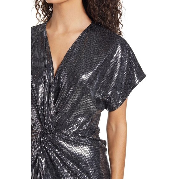SAYLOR Roslynn Sequin Cross Front High/Low Dress - Small - Picture 4 of 8